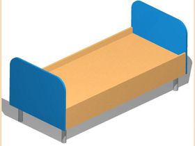 КРОВАТЬ ДЕТСКАЯ 1-уровневая на ножках (для корвати К1-Н -  матрац МВ-4, для корвати К2-Н - матрац МВ-5 цены без матрацев