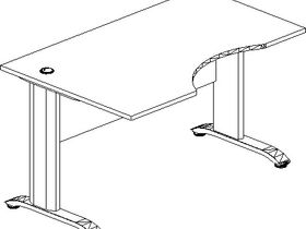 Стол криволинейный левый