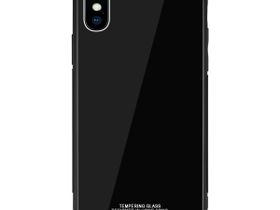 Стеклянный чехол для iPhone X Black