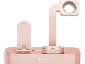 Зарядная Док-станция COTEetCI Charge Base для iPhone/Watch Rose Gold