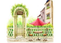 D2-094 Столик под зонтиком