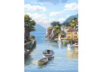 B1-046 городок у моря живопись