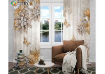 Объемные цветы со стразами и бабочками