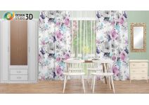 Акварельные цветы с сиреневым оттенком