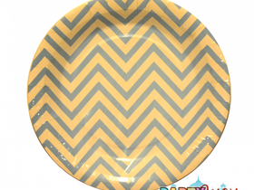 Тарелка круглая, Голубая волна - 12 шт.