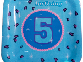 Одноразовая тарелка бумажная квадратная 5 лет - 10 шт.