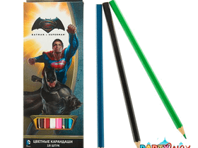 Карандаши Бэтмен против Супермена 18 цв.