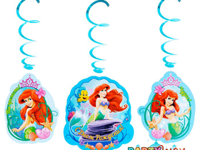 Набор подвесок со спиралями "С днем рождения", Русалочка, 16,6 х 84 см - 3 шт.