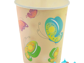 Одноразовый стакан бумажный "Бабочки" - 6 шт.