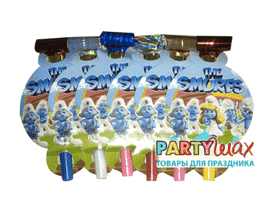 Дудка-язычок Смурфики - 6 шт.