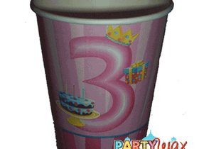 Стакан  "Девочке 3 года" - 6 шт.