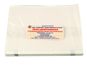 Бумага для ЭКГ (лента диаграммная из термобумаги) 110*140*142 сетка, метка для Fukuda и Nihon Kohden, Россия 4097