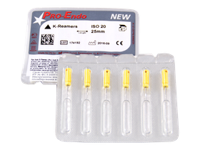 Про-Эндо К-Ример дрильбор ручной (Pro-Endo K-Reamers) №20, длина 25 мм, 6 шт/упаковка, Германия (VDW GmbH) V200605025020