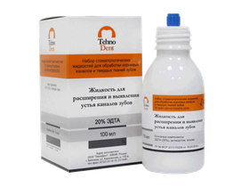 Жидкость для расширения и выявления устья каналов зубов (ЭДТА 20%), 100 мл, Россия (ООО "ТехноДент") 001-02-100