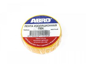 Изолента желтая 19мм*9,1м ЕТ-912-YE ABRO