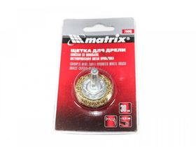 Щетка для дрели, 30мм,плоская со шпилькой  метал М74440