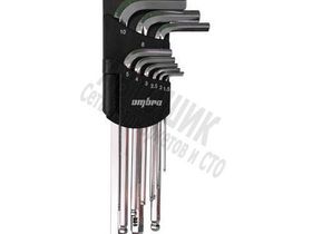 Набор углов.шестигранник.1,5-10мм,9пр ОМТ9S Ombra