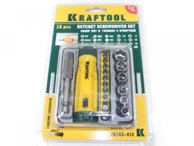 Набор отверток биты и торц.голов. 18 пр.  26143-Н18