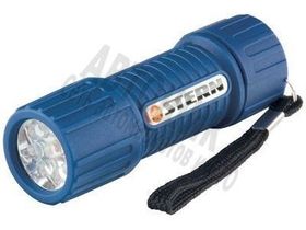 Фонарик светодиод.,синий корпус с мягким покрытием,9LED,3xAAA/М90513/Stern