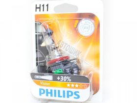 12362PR B1 Лампа H11 55W Philps Vision +30% блистер-1шт