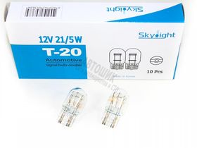 W21/5W Skylight Лампа Б/Ц большая T20 12v 2-х контактная (1891)