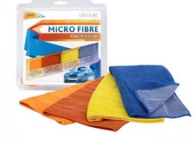 НАБОР "AZARD MICRO FIBRE Cool-KIT Clean" 4 салфетки: стандарт, с сеткой, гофрир, замша 30*40 AMF-07