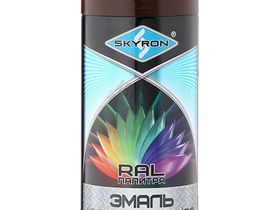 SR-18017 Эмаль универсальная акриловая SKYRON "ШОКОЛАДНО-КОРИЧНЕВАЯ" (RAL 8017) (аэрозоль) 520мл.