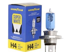 Автолампа Goodyear Н4 12V 60/55W P43t Super White GY014126