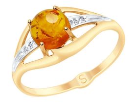 Золотое кольцо sokolov арт к-1538