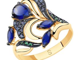 Золотое кольцо sokolov арт к-1490