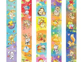 Закладка - магнит для книг, 25*200мм, ArtSpace "Мишки", блестки