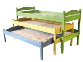 Кровать детская трехъярусная выкатная массив сосны