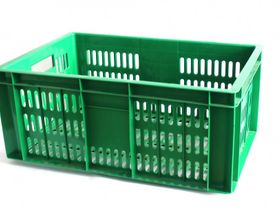 Ящик прямоугольный 600х400х250 перфорирован (зеленый)