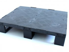 Паллет 800х600х150 мм СПЛОШНой на полозьях (ЧЕРНый)