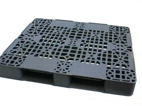 Паллет 1200х1000х150 мм ПЕРФОРированный на трех полозьях (СЕРЫЙ) 1000/3000