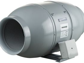 Вентилятор вытяжной, канальный, круглый, центробежный, смешанного типа Blauberg Iso-Mix 100 (шумоизолированный, металл. корпус). Блауберг
