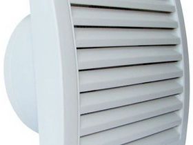 Вентиляция. Бытовой, накладной, вентилятор вытяжной в ванную, санузел Mmotors MM-LR 100/105 + датчик света, с обратным клапаном