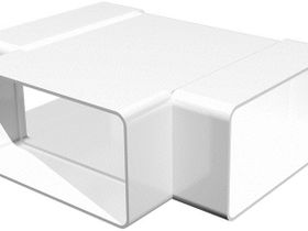 Тройник Т-образный для плоских воздуховодов пластик 60х204