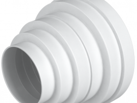 Редуктор универсальный. Переходник ёлочка. Для соединения круглых пластиковых воздуховодов