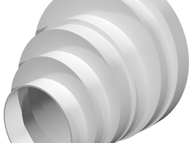 Редуктор эксцентриковый универсальный. Переходник ёлочка. Для соединения круглых пластиковых воздуховодов