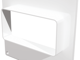 Площадка торцевая пластиковая для плоских воздуховодов. фланец 60х120