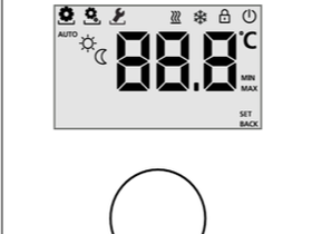 Цифровой Термостат проводной с дисплеем, не программируемый BT30-230, 230 V. Не поддерживает датчик в пол.