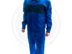 Костюм Специалист-2 с полукомбинезоном, цвет василек- синий, ткань 50% синт, 50% ХБ