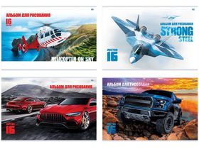 Альбом для рисования 16л., А4, на скрепке BG "MIX - Мальчики"