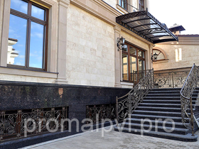 Облицовка фасадов зданий мрамором