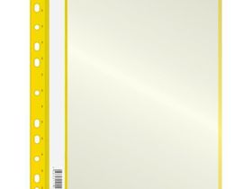 Папка с 10 вкладышами OfficeSpace, с перфорацией, 160 мкм, желтая