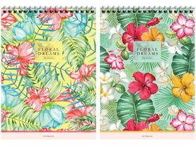 Блокнот А5 80л. на гребне ArtSpace "Цветы. Floral dreams", твердая подложка