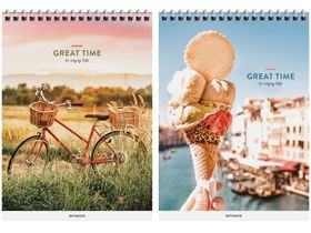 Блокнот А5 60л. на гребне ArtSpace "Стиль. Great time", твердая подложка