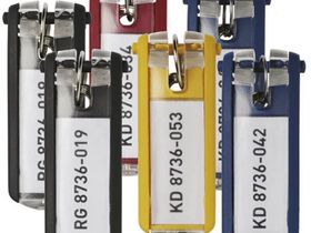 Набор брелоков для ключей Durable, 68*25мм, 6шт., ассорти