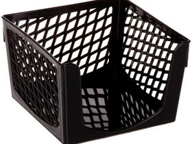 Подставка для бумажного блока OfficeSpace "Simple", 9*9*7, черная